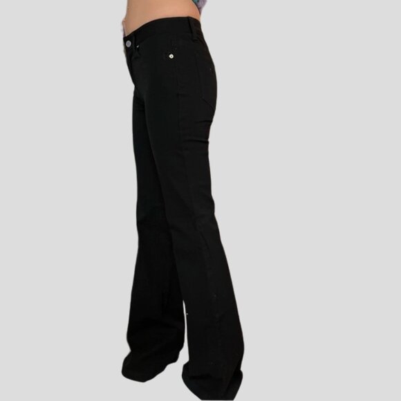 Michael Kors Black Stretch Flared Leg Pants - Tall - Picture 2 of 14